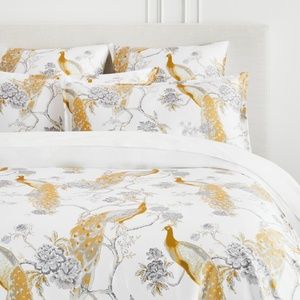 Z Gallerie Pavo King Duvet Cover NIB